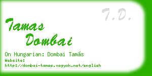 tamas dombai business card